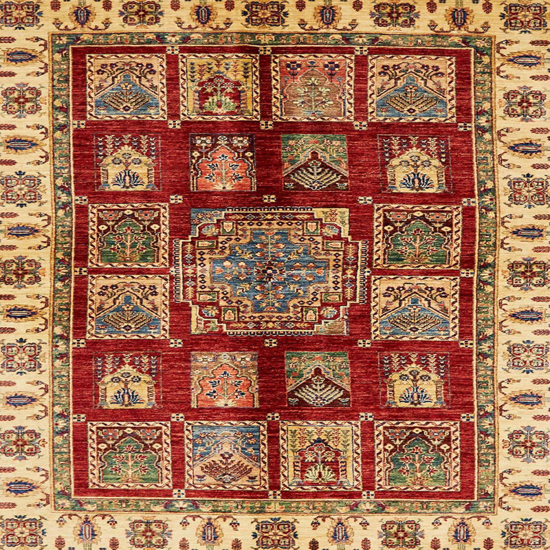 Tapis abstrait moderne 685, Carré 4 pi