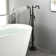 Single Handle Floor Mounted Freestanding Tub Filler with Handheld Shower