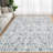 Area Rug 8×10 Vintage Machine Washable Rugs Non Slip Distressed Floral Foldable Carpet for Bedroom Living Room Playroom-688436388-688436386