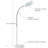 Brightech Husemanview Pro Magnifying Floor Lamp - Hands Free Magnifier With Bright LED Huseman For Reading - Work Huseman With Flexible Gooseneck - Standing Mag Lamp(5 Diopter (2.25X))-340134760