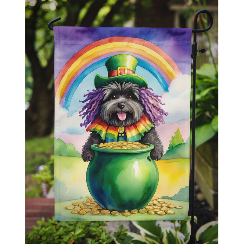 Drapeau de jardin double face en polyester H 15,5 po x l 11,25 po St Patrick's Day