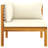 27.2" Wide Acacia Wood Species Square Patio Sofa with Cushions