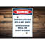 Panneau en aluminium «Trespassers Will Be Shot»-58278709