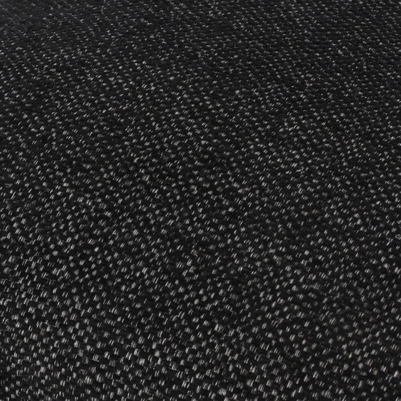 Chaise d'appoint rembourrée Ione Asheboro, Tweed texturé noir, Noir
