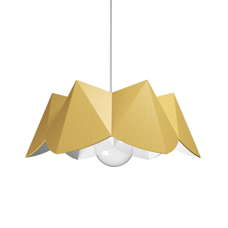 Physalis 1 - Light Pendant, 5.91" H x 13.78" W x 13.78" D, Organic Gold