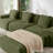 113" Modern Sectional Sofa For Living Room, Corduroy Sofas With Deep Seat & Movable Ottoman – No Assembly-117671811