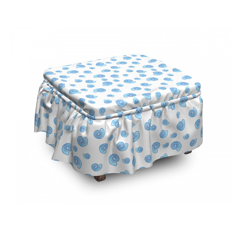 Housse pour repose-pieds de motif aquatique