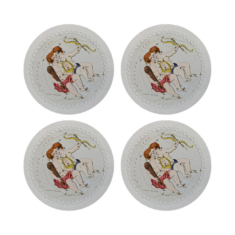 Napperon Zodiac Gemini, Blanc