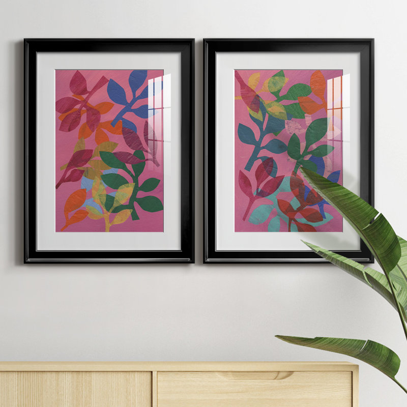 «Vivid Stems III», reproduction encadrée de qualité supérieure - prête à être accrochée, Noir, H 42,5 po x l 61 po x P 1 po