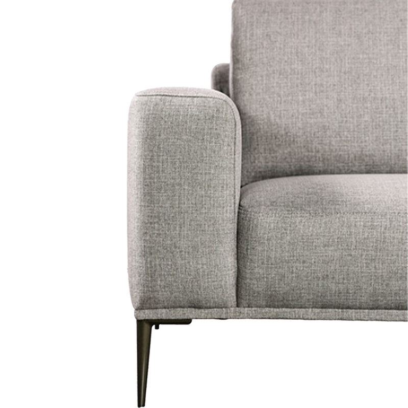 Kevin Sofa, Gray Chenille, Modern Track Arms, Solid Wood, 82 Inch