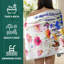 Serviette de bain printemps et été avec fleurs colorées surdimensionnées et papillons pour les femmes dans la salle de bain 32 * 63 pouces Plus, vous recevrez un sac fourre-tout en toile de style plage