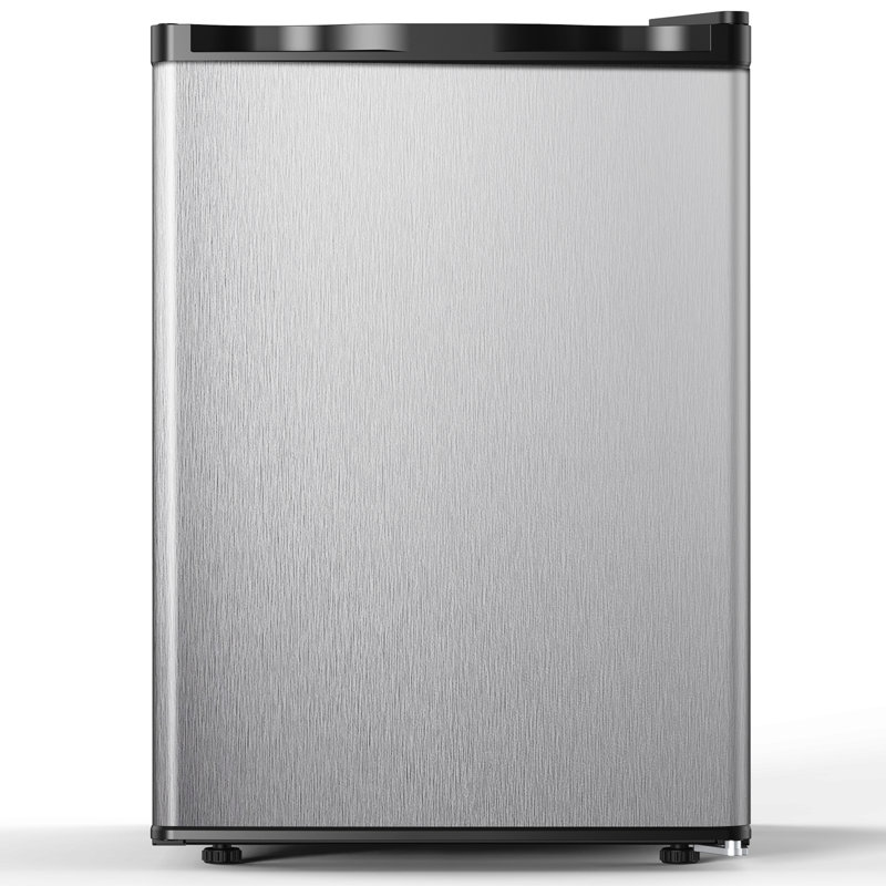  2.1 Cu.ft Ultra-Compact Upright Freezer - Reversible Single Door, Removable Shelves, Adjustable Thermostat, Black (Perfect for Home/Kitchen/Office)