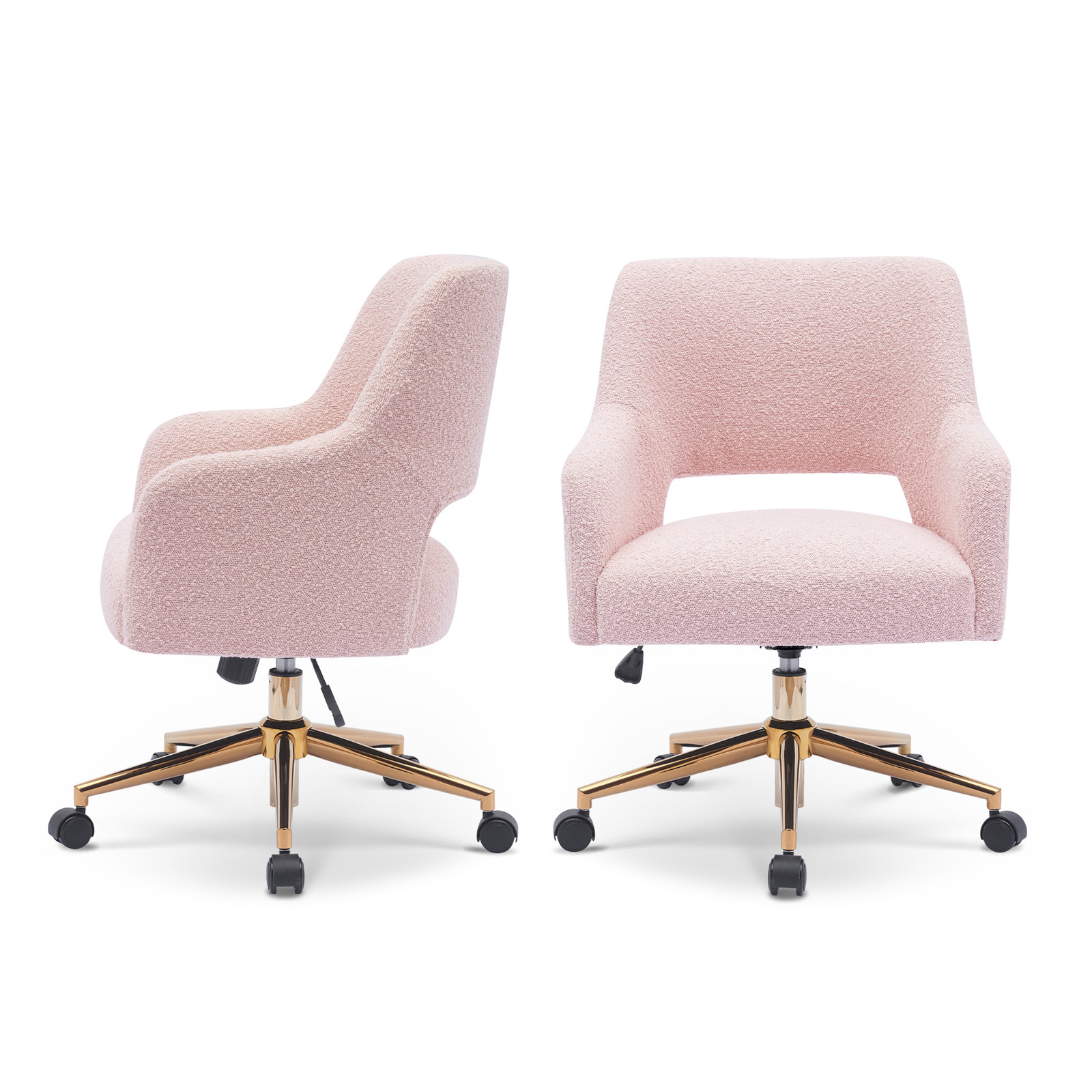 Swivel Office Chair, Pink