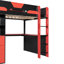 Lit moderne avec rangement, bureau de lit mezzanine en bois pour jouer à la maison