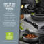 Tower Freedom Detachable Handles Cookware Set with Cerastone Coating, Stackable Design, 13pc, Graphite-89603954