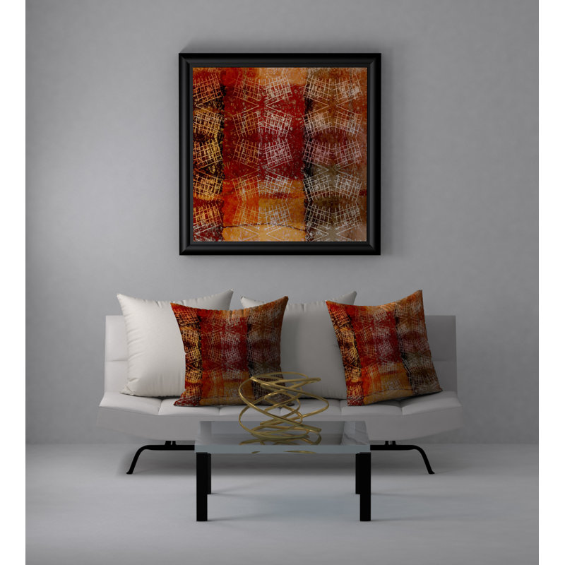 Abstract Throw Pillow, 18" H x 18" W