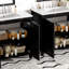 Ensemble de meuble-lavabo 72 po avec lavabos doubles (séparés), lavabos doubles en céramique, portes à fermeture en douceur et tablette réglable - Armoire de rangement espresso rétro pour une organisation de salle de bain élégante
