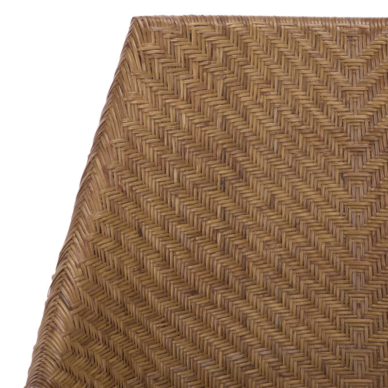 Chaise avec accoudoirs Riko, Brun