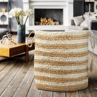 Panier en jute rayé Dovecove