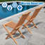 Chaise de patio pliante teck Sadie