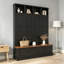 Arbre d'entrée de campagne moderne 76,7 po H 4-en-1 avec banc et armoire, rangement pour hall d'entrée avec casiers ouverts et crochets pour le vestibule / le couloir / le salon-1313708814
