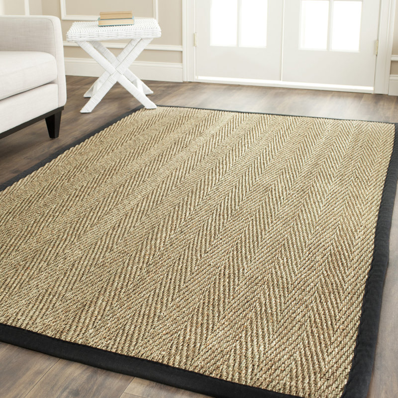 Tapis naturel / noir Hervey Bay, Rectangle 5 pi x 8 pi