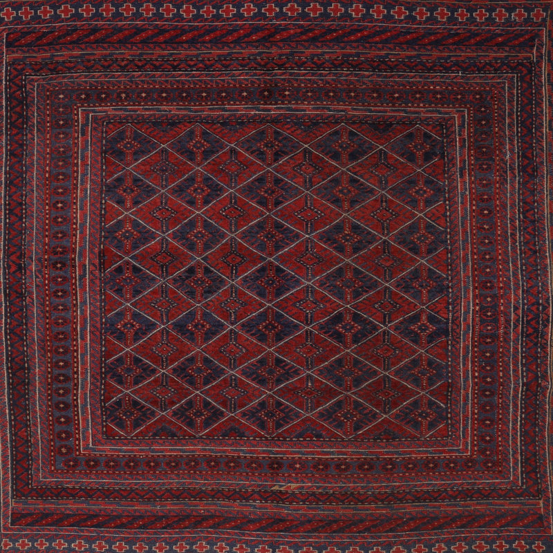 Tapis brun Southwestern, Carré 7 pi