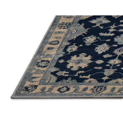 Machine Washable Overdyed Gray Area Rug