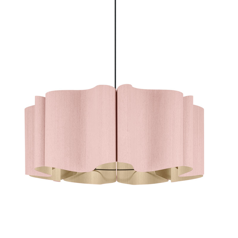 Luminaire suspendu Paulina, Rose / frêne
