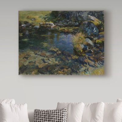 « alpine pool » par l’huile, reproduction d’art sur toile tendue John Singer Sargent