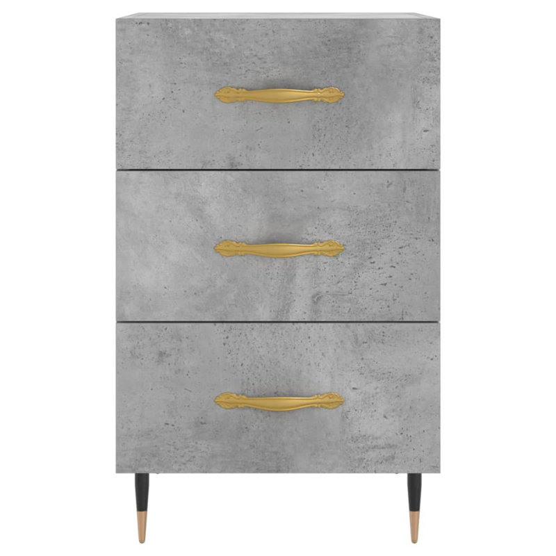 Deana 40cm W Manufactured Wood Bedside Table, Concrete Grey