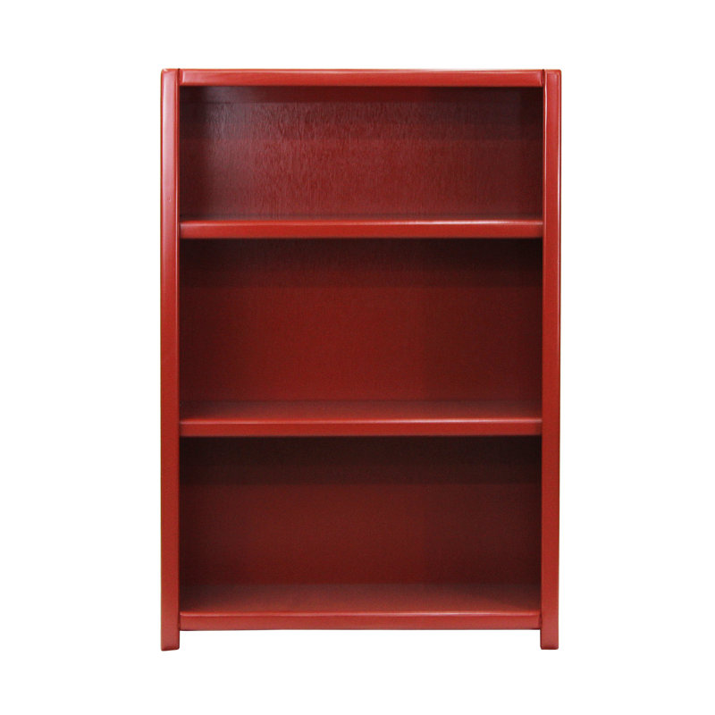 Bibliothèque standard mckaylah peuplier, (2 tablettes) H 48 po x l 32 po x P 13 po, Rouge vif