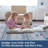 Boho Distressed Area Rug, Machine Washable Non-Slip Large Carpet for Living Room, Dining Room, Home Decor -813134918