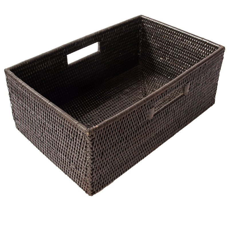 Panier en rotin Claydon, Noir Tudor