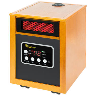 Dr. Infrared Heater 1500 Watt Watt 5200 BTU BTU Electric High Efficiency  Cabinet Space Heater with Adjustable Thermostat , Remote Included and with  Digital Display u0026 Reviews | Wayfair