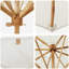 Parasol de jardin extérieur crème en bambou 180 x 180 x 230 cm
