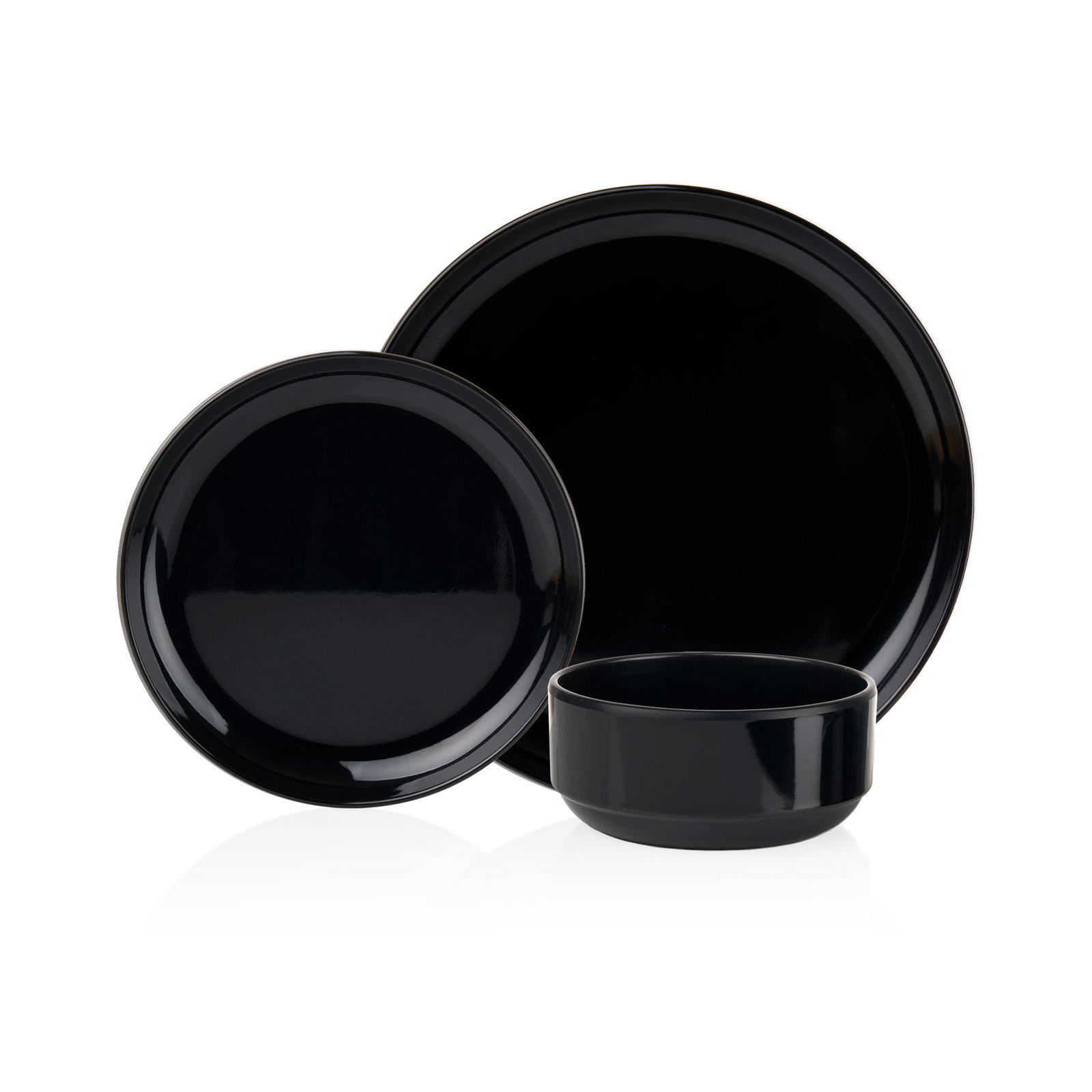 Marbella 11" Dinner Plate, Black