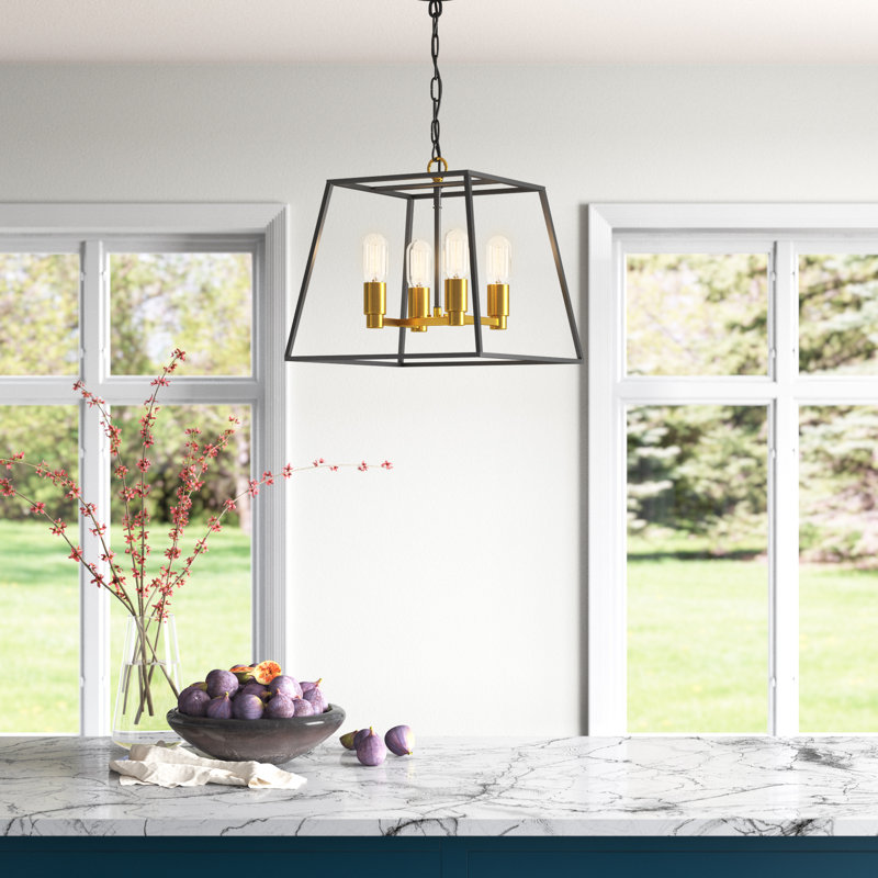 Lustre géométrique à 4 lumières Padro