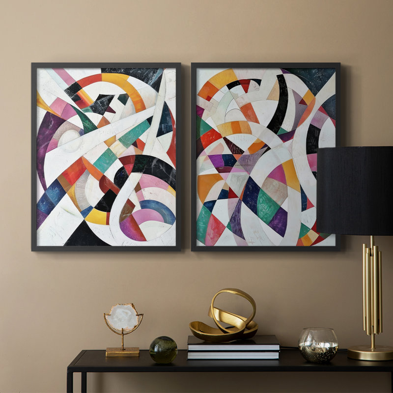 Série ABSTRACT LXIV - reproduction encadrée de qualité supérieure - prête à être accrochée - aucun clou requis - aucun clou requis