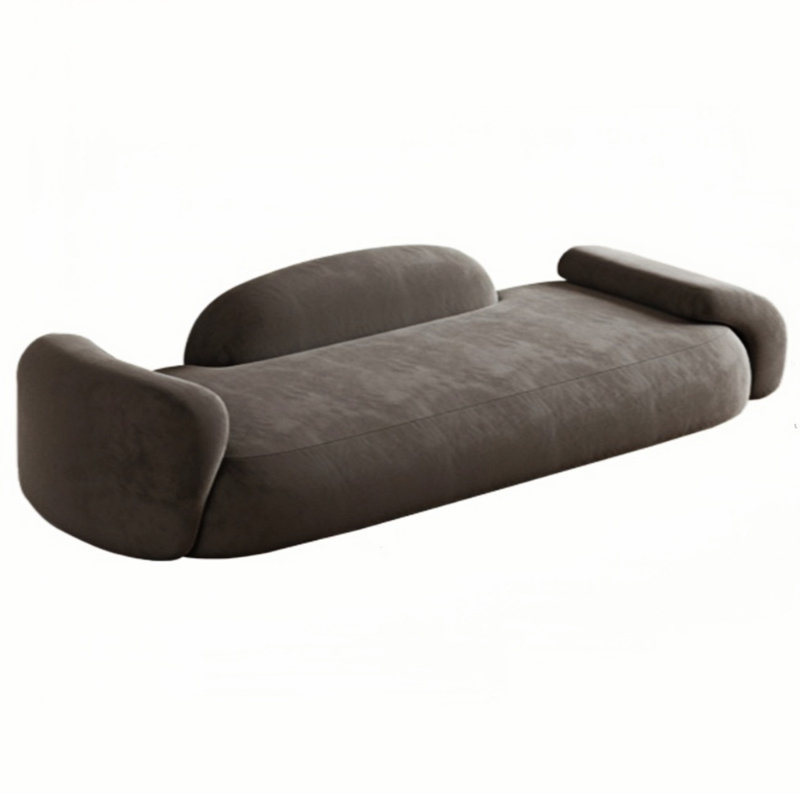 Banc rembourré en mélange de polyester Harnam, H 21,65 po x l 70,86 po x P 19,68 po, Gris