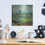 Art mural luxueux «Windsor Blue Field 2» par Silvia Vassileva, 12 po x 12 po