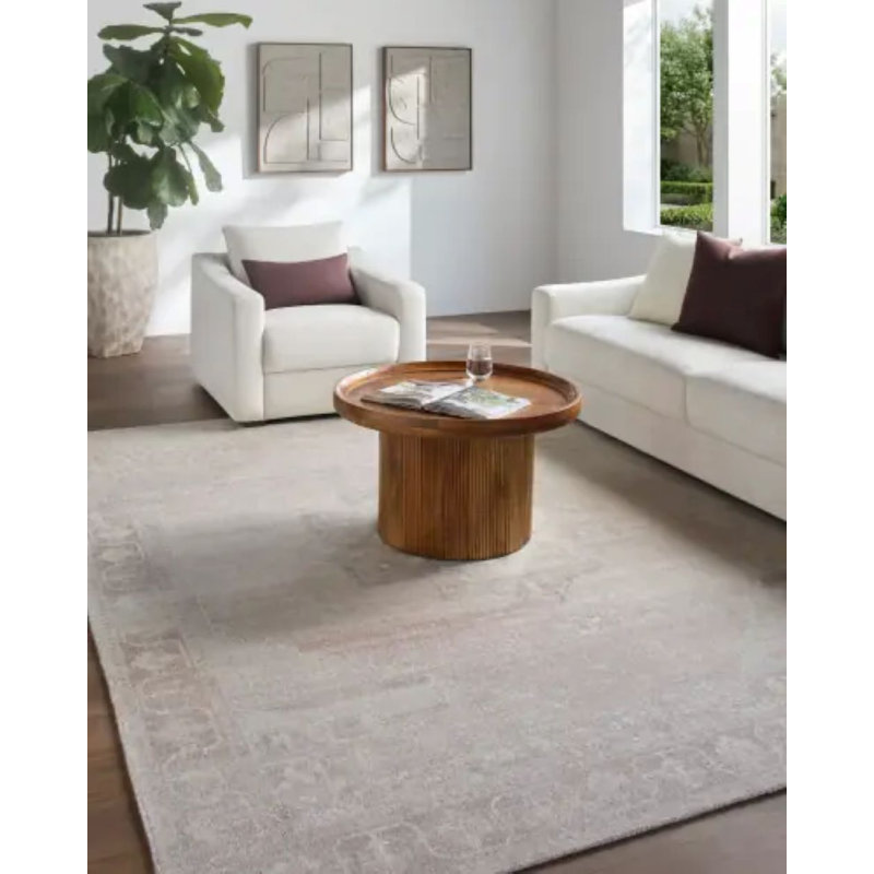 Thalen Handmade Rug, Pink/Ivory/Brown/Taupe, Rectangle 2' x 3'