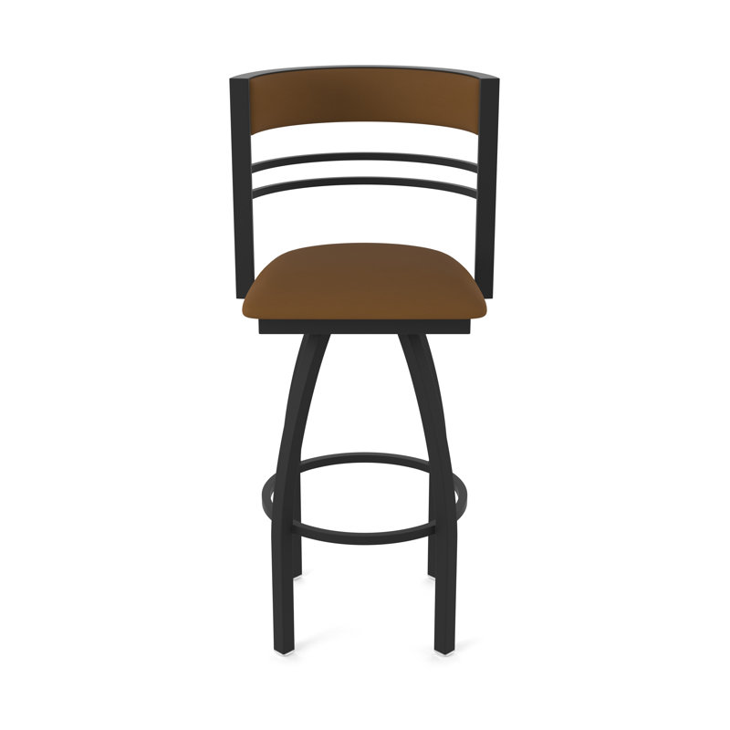 Hunter Swivel Stool, Black Wrinkle, Tabouret de bar (siège d'une hauteur de 36 po), Vinyle - Chaume de galop