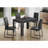 Small Rectangular Dining Table – Black Laminate, Contemporary-278559828