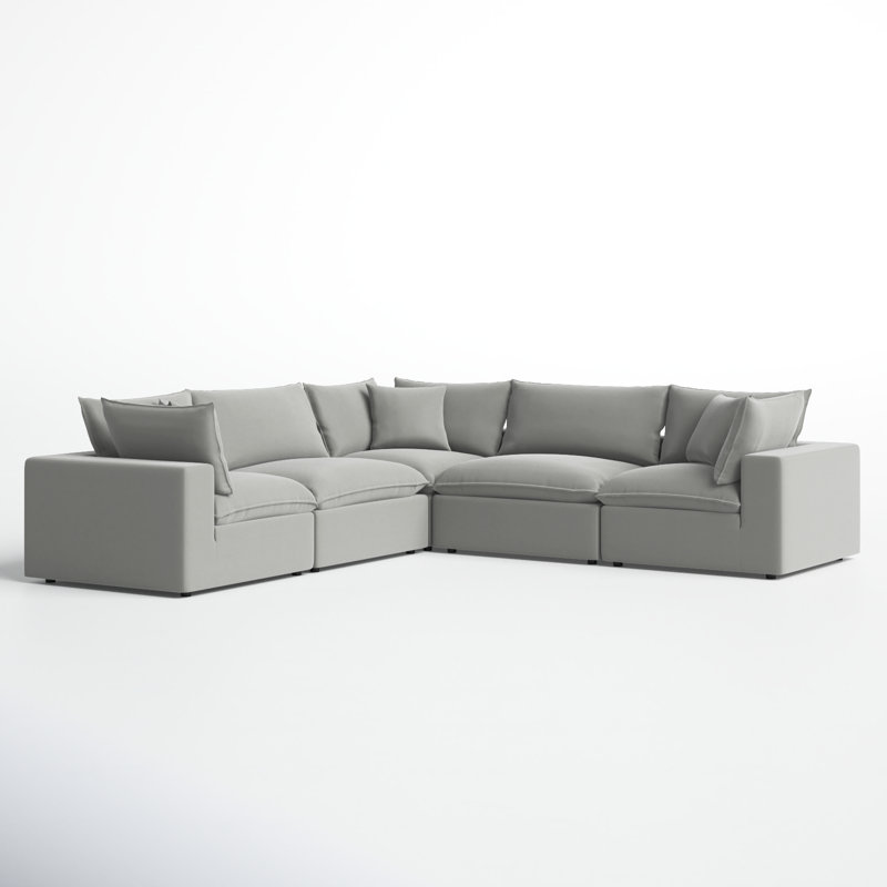 Ellaria 5 - Piece Modular Upholstered L-Sectional, Peyton Slate