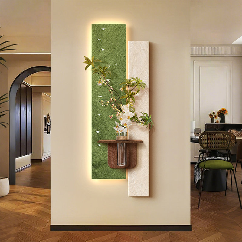 Art mural Mid-Century moderne en toile pour salon, H 47,24 po x l 15,75 po