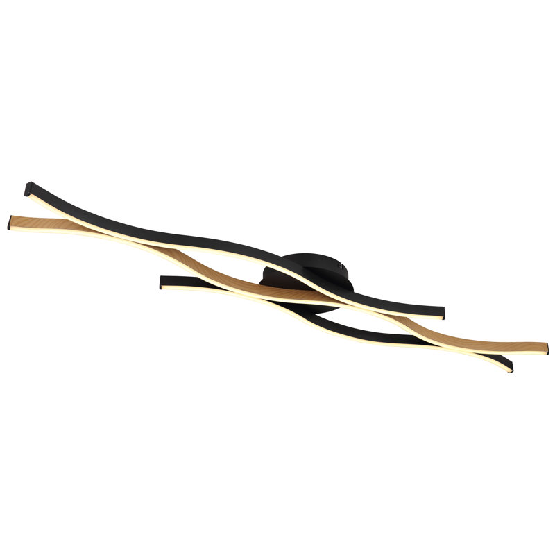 Chizaram Plastic LED Flush Mount, Gold
