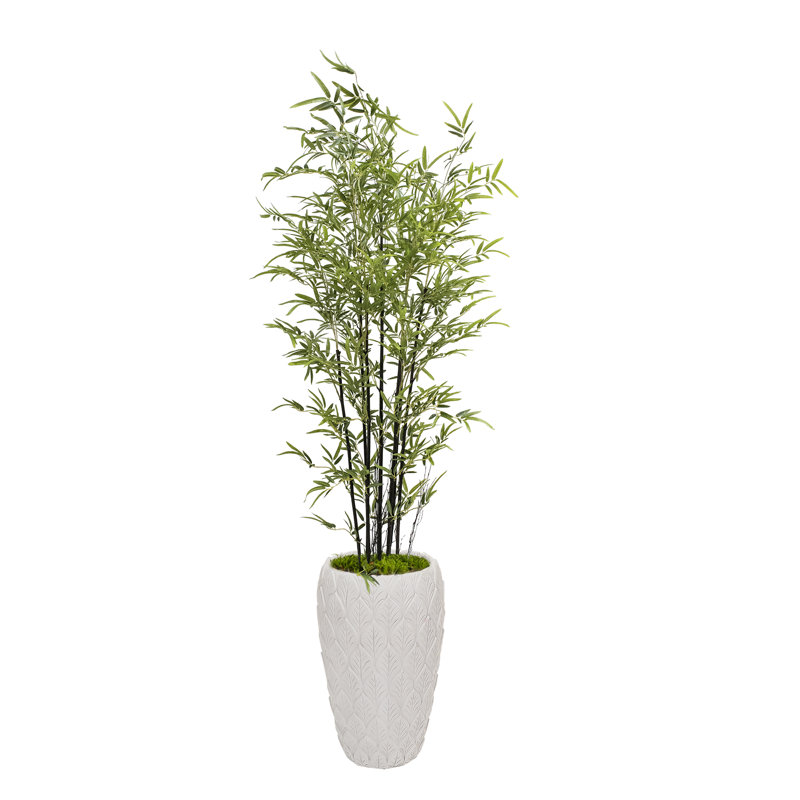 Arbre en bambou artificiel rétro 87,5 po Roemer Décoration intérieure | Décoration de salon