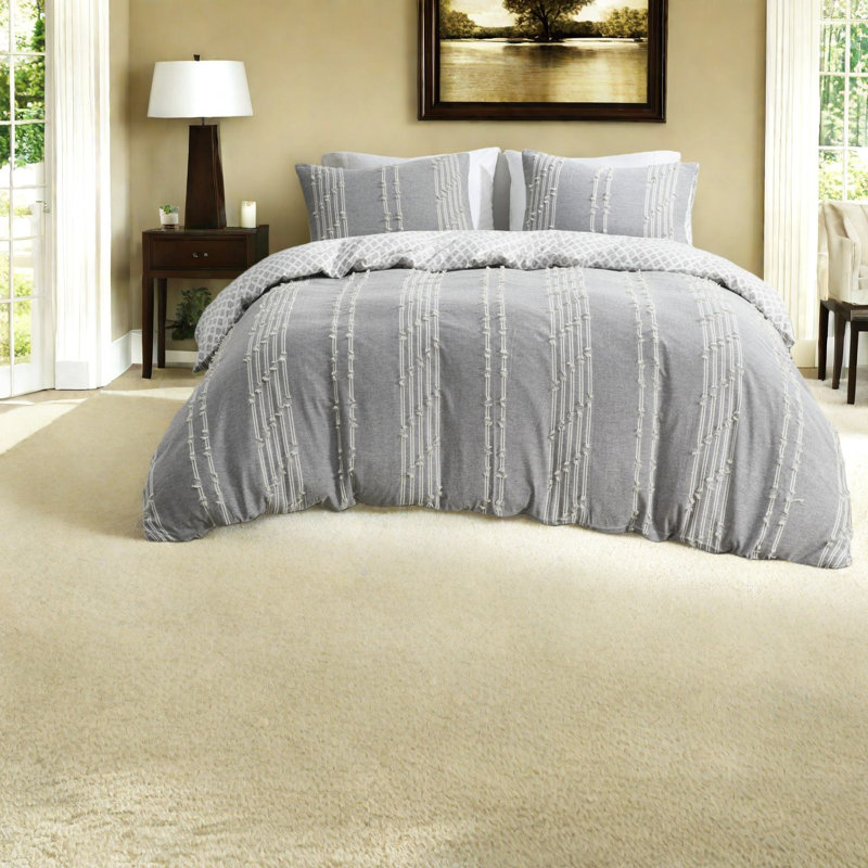 Ensembles de literie en coton de luxe, motif jacquard, style moderne pour la maison