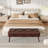 Lillyanna Faux Leather Upholstered Bench, 45" Wide-1223627123